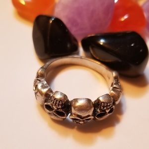 925 sterling silver skull ring